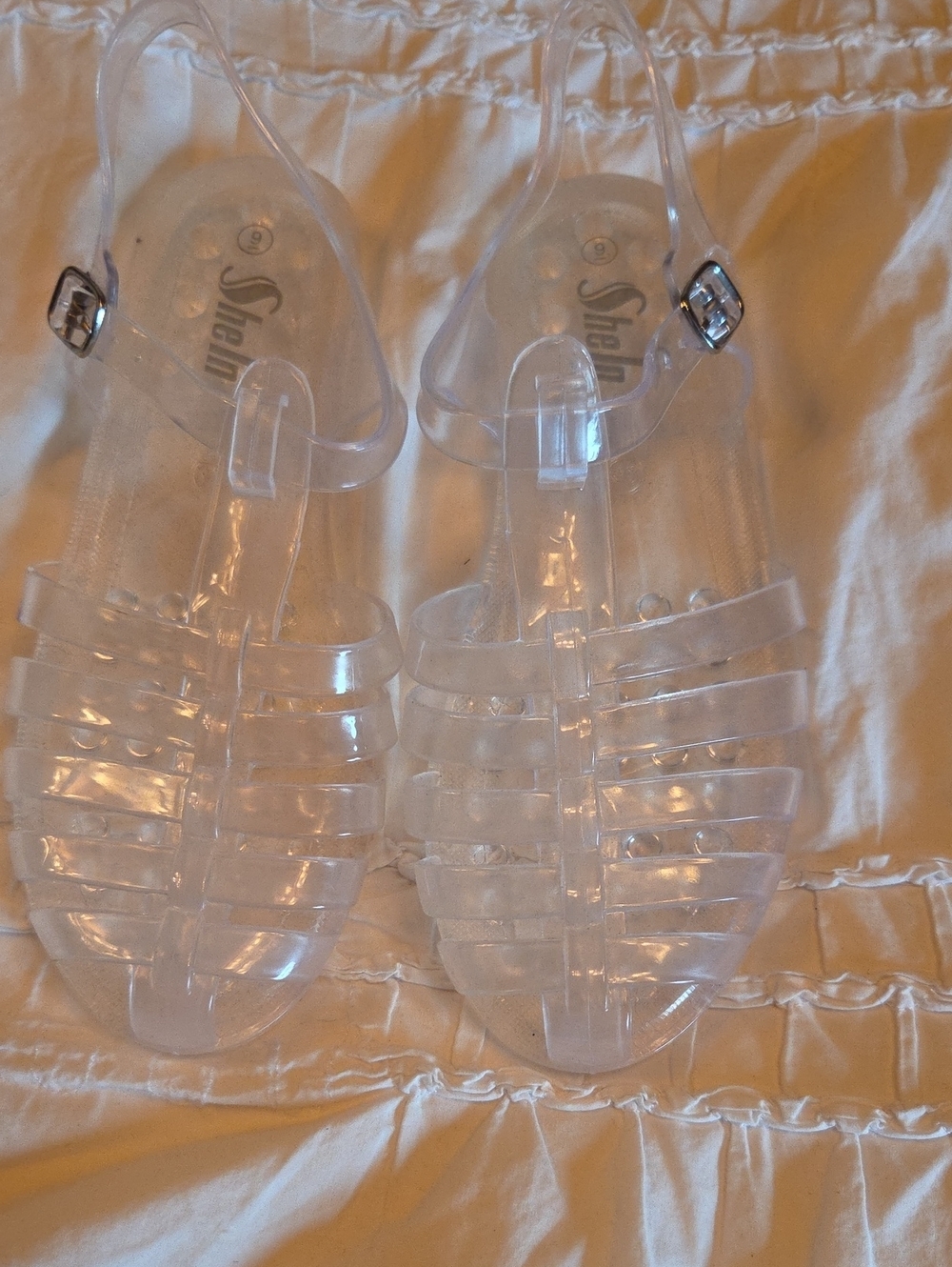 Clear Jelly Sandals - Strappy Transparent Style Size 9